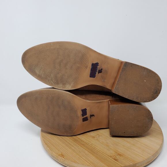 Steve Madden Lyz Ankle Boots Womens 9 Brown Suede Studded Western Cut Out Side - Picture 11 of 12